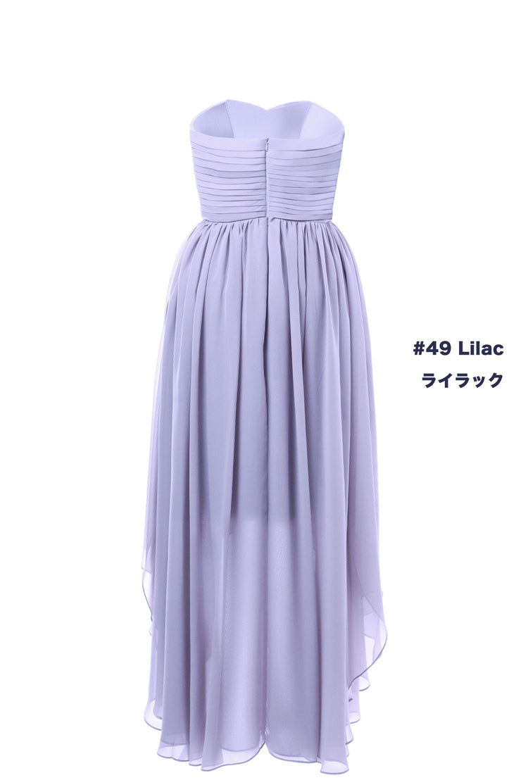 NV1016 フリルスカート シフォン ロングドレス 150色